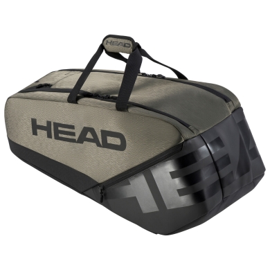 Head Tennis Racketbag Pro X Racquet Bag L (Racket Bag, 2 Main Compartments) 2024 Thyme Green/Black 9-pack